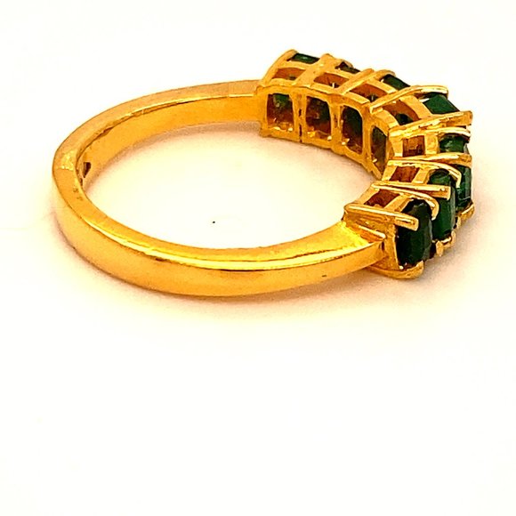 Emerald 2.10ct Solid 22K Yellow Gold Ring - Picture 4 of 7